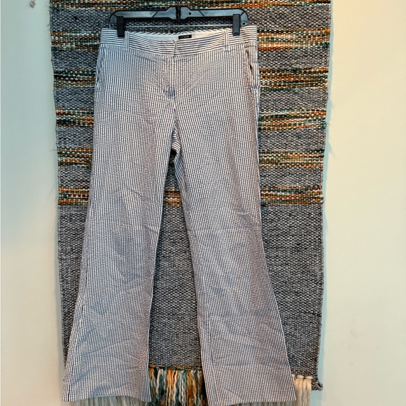 J. Crew Pants - J. Crew Navy and White Seersucker Pants